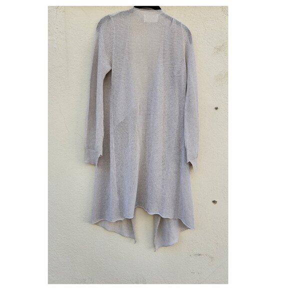 Zadig and Voltaire Daphnee Mesh Metallic Open Front Cardigan - Picture 3 of 6